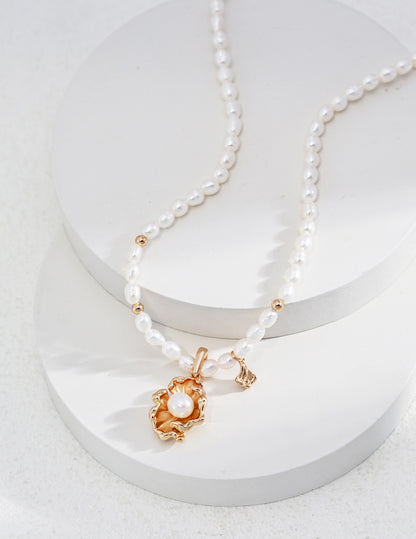 Golden Shell Whisper Necklace