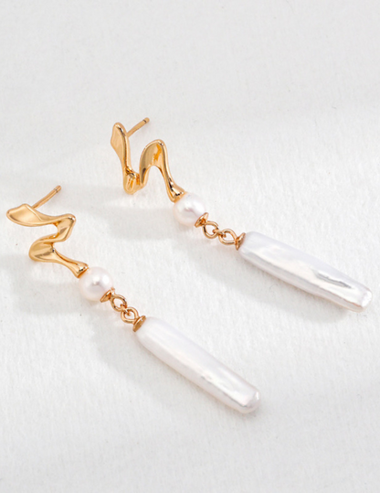 Shiny Tassel Baroque Earrings