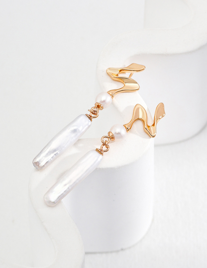 Shiny Tassel Baroque Earrings