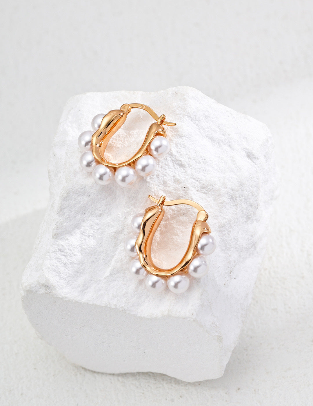 Gold-plated couture earrings