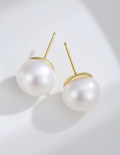Golden dome earrings